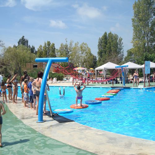 Trimm-Dich-Pfad / für Spielplätze - OBSTACLE TRACK - Polin Waterparks - für Aquapark / Schrittschaltung