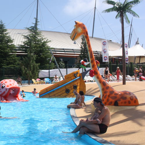 Glasfaser-Dusche - GIRAFFE - Polin Waterparks - für Aquapark / für Kinder