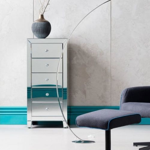 Moderner Chiffonnier - LUXURY 5 - KARE Design - lackiertes MDF / Glas / weiß