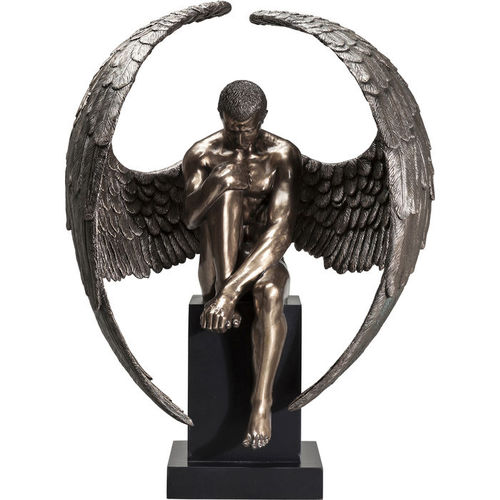 Harz-Skulptur - SAD ANGEL BIG - KARE Design - Bronze / braun / gegenständliche Malerei