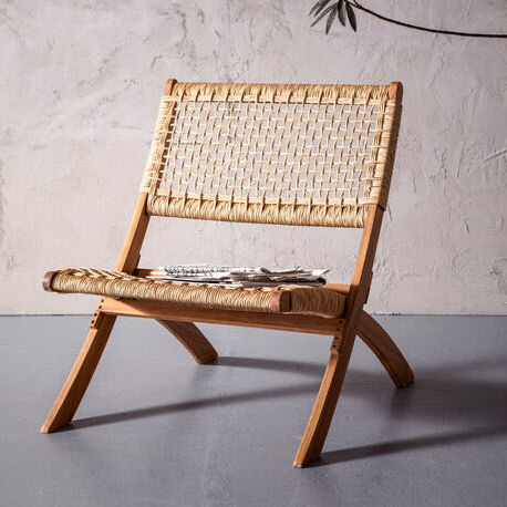Moderner Sessel - Copacabana - KARE Design - Rattan / Akazie / klappbar