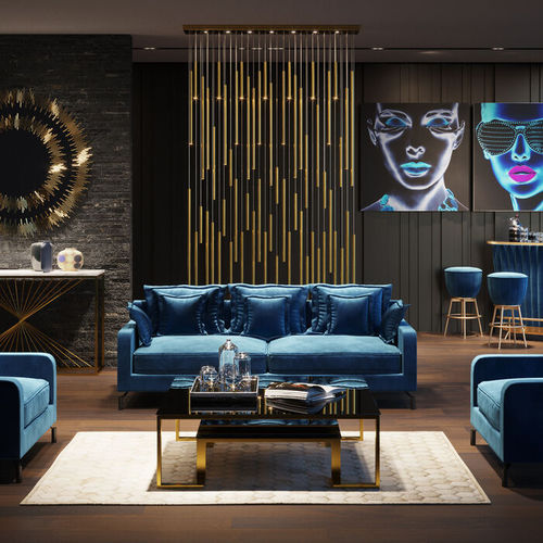 Hängelampe - LIVING VEGAS - KARE Design - Edelstahl / pulverbeschichteter Stahl / modern