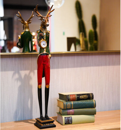 Uhr / originelles Design - GENTLEMAN DEER - KARE Design - Tisch / Analog / Harz