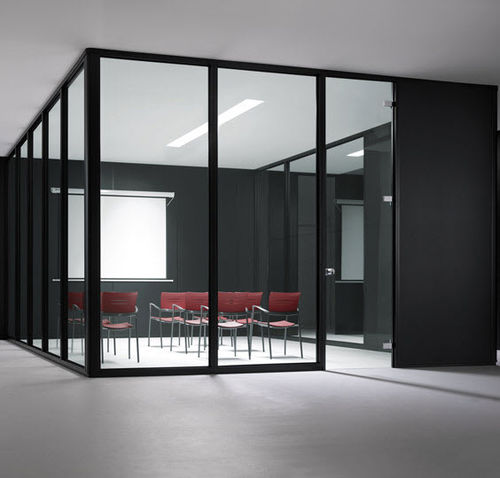 Abnehmbare Trennwand - M82  - Dynamobel - mit Glasfront / für professionellen Einsatz / Büro