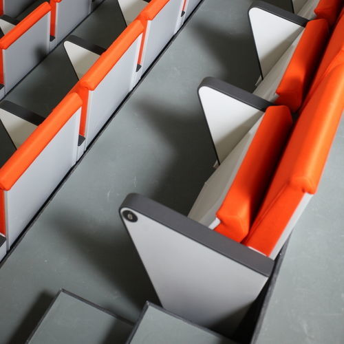 Moderner Auditoriumsessel - ARPA - Dynamobel - Stoff / Leder / Metall