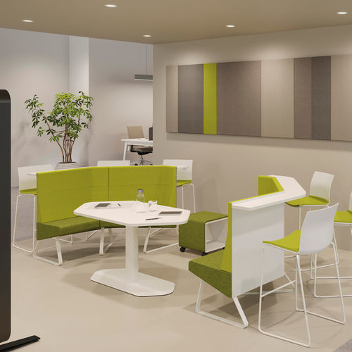 Einzelarbeitsplatz für Meetings - VIVA - Dynamobel - modular / für 4 Personen / Stoff