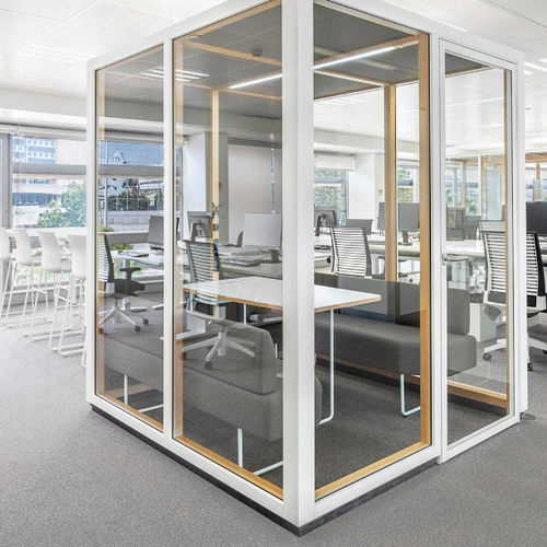 Einzelarbeitsplatz für Meetings - EVA ROOM - Dynamobel - für 2 Personen / modular / für 4 Personen