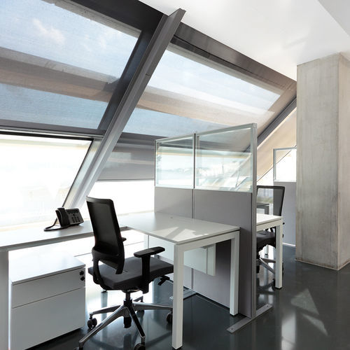 Modulare Trennwand - NEXUS - Dynamobel - mit Glasfront / Stoff / für professionellen Einsatz
