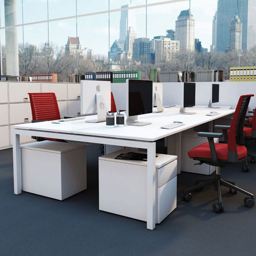 Schreibtisch für Open Space - TEC - Dynamobel - individuell / modern / Holz