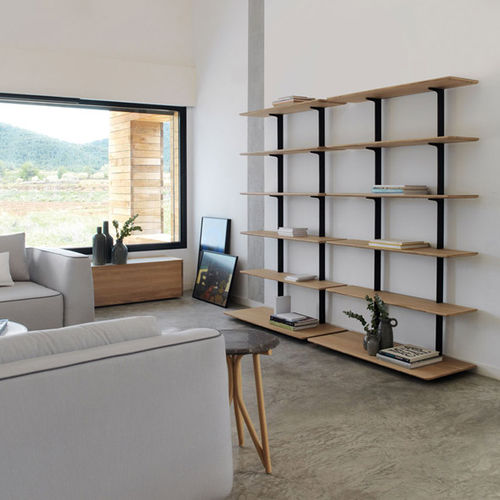 Modernes Regal - TEAM - expormim - Eiche / Massivholz / Metall
