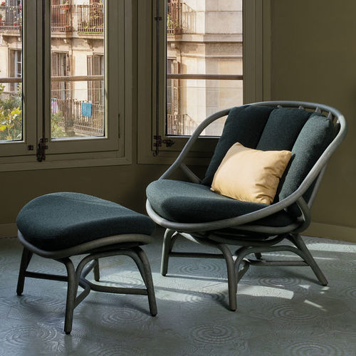 Moderner Kaminsessel - Armadillo - expormim - Stoff / Leder / Rattan