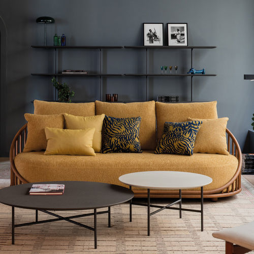 Modernes Sofa - CASK - expormim - Stoff / Leder / mit abnehmbarem Kissen