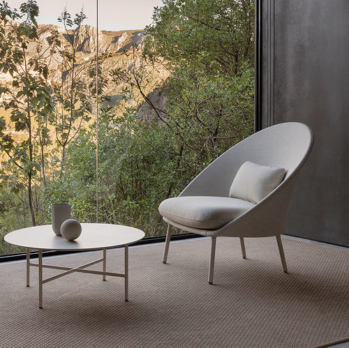 Moderner Sessel - TWINS - expormim - Stoff / Aluminium / mit abnehmbarem Kissen