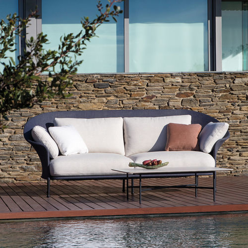 Modernes Sofa - Liz - expormim - für Außenbereich / Stoff / mit Armlehnen