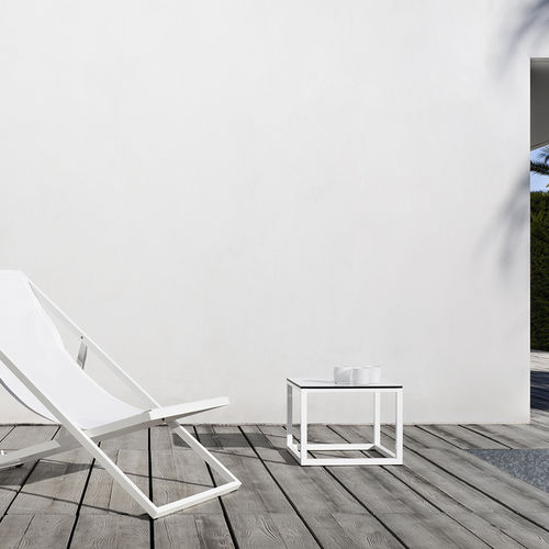 Moderner Beistelltisch - CLUB - bivaq - aus lackiertem Aluminium / Gestell aus gestrichenem Aluminium / quadratisch