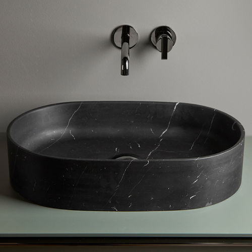 Aufsatzwaschbecken - GR017 - Inbani - Marmor / oval / modern
