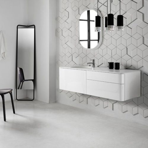 Wandhängender Waschtisch-Unterschrank - FL231 - Inbani - Holz / modern / mit Schubladen