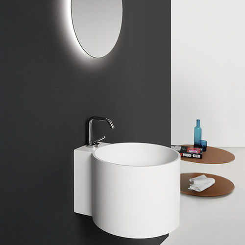 Wand-Waschbecken - TA010/TA011 - Inbani - Mineralwerkstoff / rund / modern