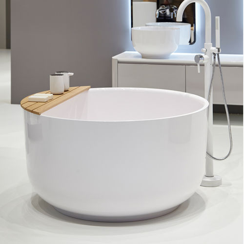 Runde Badewanne -  OG011 - Inbani - freistehend / Verbundwerkstoff / weiß
