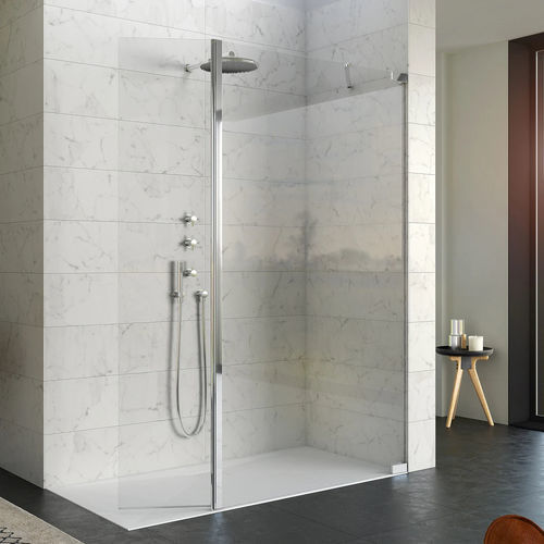 Schwenkbare Duschwand - Kinequartz équerres Duo - Kinedo - rechteckig / für Eckeinbau / Securit®Glas