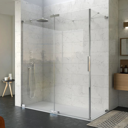 Schwenkbare Duschwand - Kinequartz équerres P+F - Kinedo - rechteckig / für Nischen / Securit®Glas