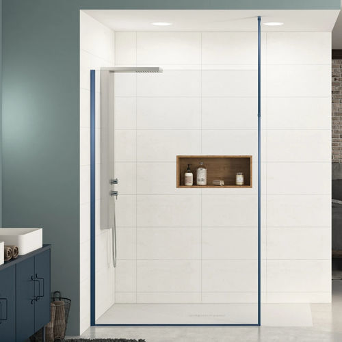 Umkehrbare Duschwand - Ekinox Solo - Kinedo - rechteckig / für Nischen / Securit®Glas