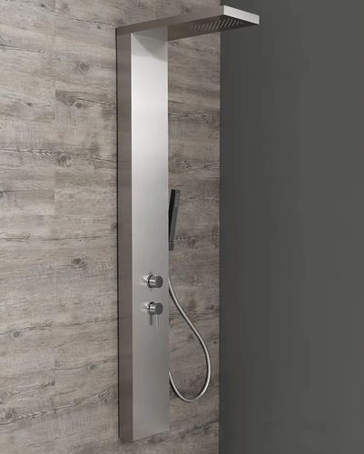 Thermostatische Duschsäule - Aquastyle - Kinedo - Edelstahl / weiß / wandmontiert