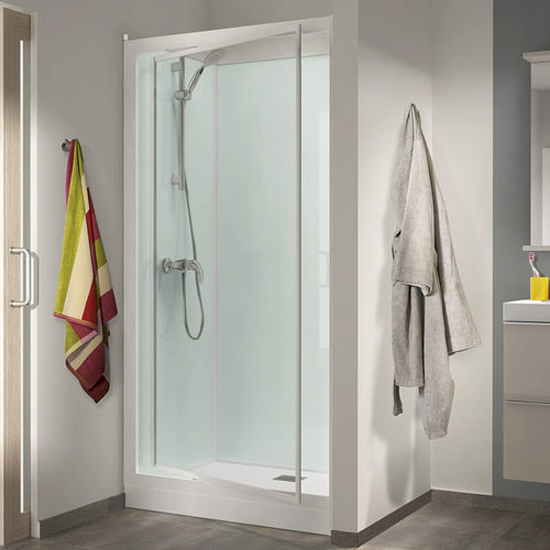 Glas-Duschkabine - Kineprime 100 - Kinedo - lackiertes Aluminium / mit Pendeltür / rechteckig