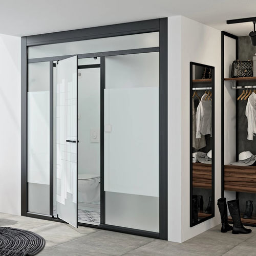 Glasdusche - Modulo XL - Kinedo - Keramik / mit Flügeltür / für Nischen