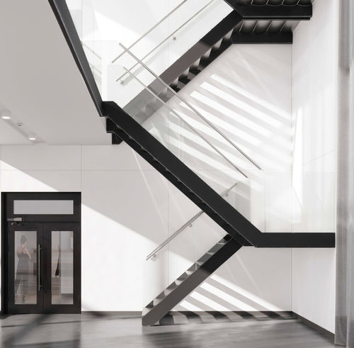 Gerade Treppe - NEXTGEN&trade; - EeStairs - viertelgewendelt / halbgewendelt / Metallstufen