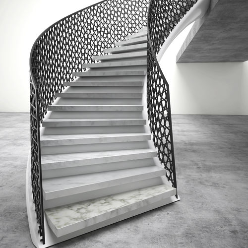 High-End-Treppe - ARABESQUE - EeStairs - rundgewendelt / für den Innenraum / originelles Design