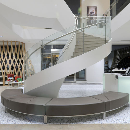 High-End-Treppe - SHUZ BY SCHMIT, VEENENDAAL - EeStairs - schrägverzahnt / Steinstufen / für professionellen Einsatz