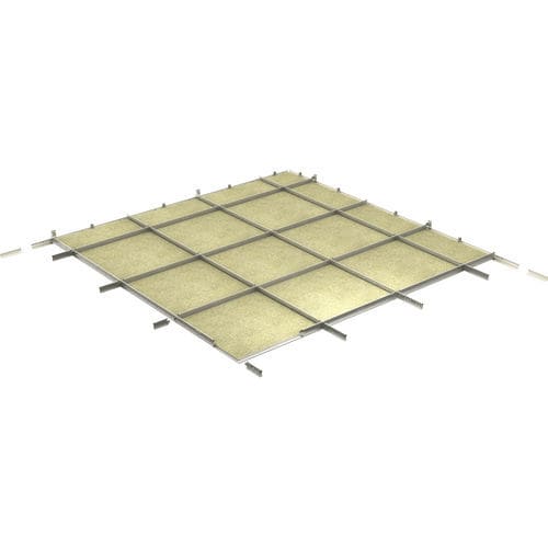 Zwischendecke / galvanisiertem Stahl - T24 X - ROCKFON - aus Fliesen / für den Innenraum / modular