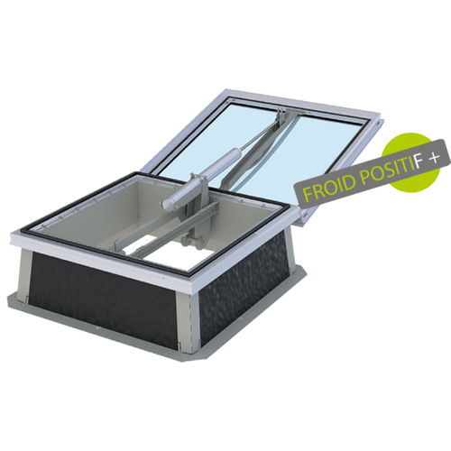 Metall-Rauchabzugsfenster - BLUESTEEL RPT F+ PNEU - Adexsi - Polycarbonat / Rauch- und Wärmeabzugsanlage / für Dach