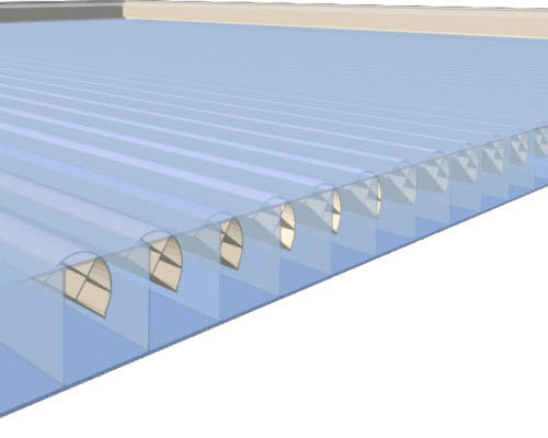 Polycarbonat-Sonnenschutzlamelle - SUNLITE CONTROL - Adexsi - für Dach / horizontal