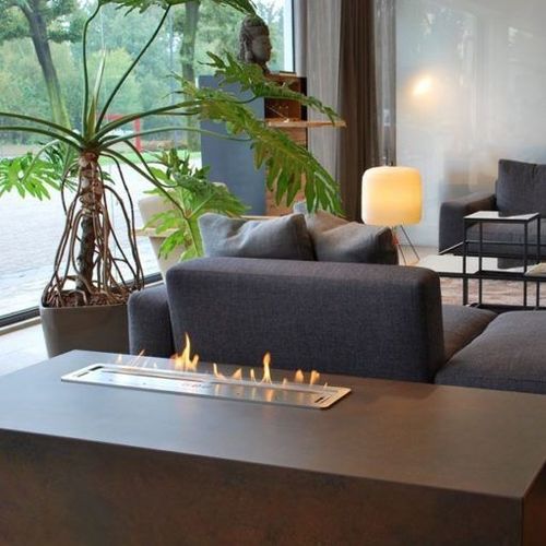 Rechteckige Bioethanol-Brennkammer - 80 - MAISONFIRE - modern / einbaufähig / Tisch