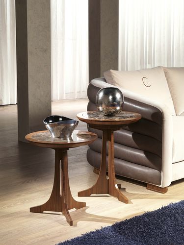 Moderner Beistelltisch - TL50 TL51 DESYO  - CARPANELLI - Holz / rund / für Privatgebrauch