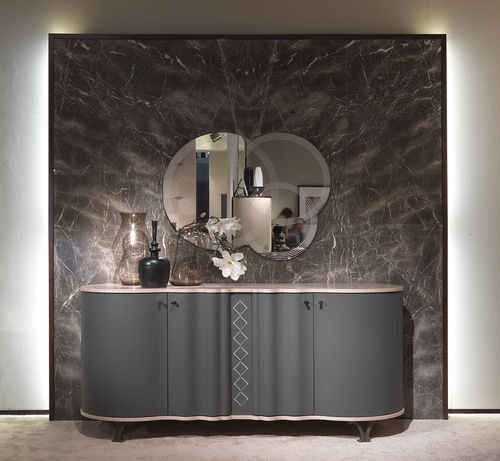 Modernes Sideboard - CR60B MISTRAL  - CARPANELLI - Holz / Leder / grau