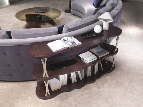 Modernes Regal - LB45 RIPIANI MISTRAL CURVO + EL24FCL ELEMENTO CROMATO - CARPANELLI - Holz