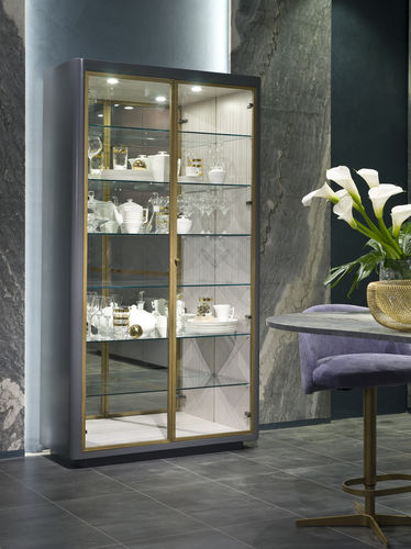 Moderne Vitrine - VE47 OPTICAL SKIN - CARPANELLI - Glas / Holz / beleuchtet
