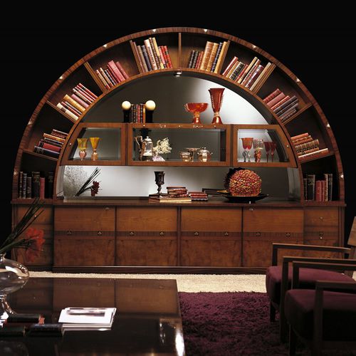 Wandmontiertes Bücherregal - VL13 ARCO  - CARPANELLI - hoch / klassisch / Nussbaum