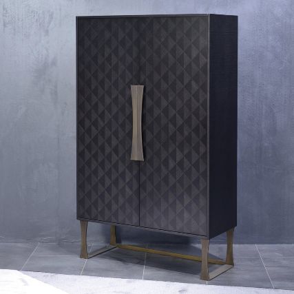 Hohes Sideboard - MB64B SQUARE  - CARPANELLI - modern / Holz / mit Glasfront