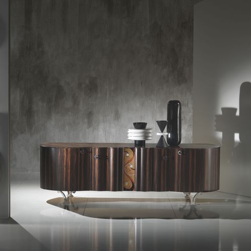 Modernes Sideboard - CR40 MISTRAL  - CARPANELLI - Ebenholz / Metall