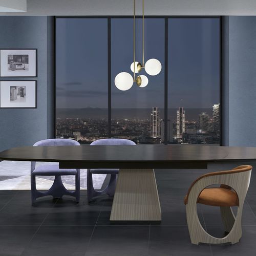 Moderner Tisch - TA69K CENTURY  - CARPANELLI - Holz / Marmor / Gestell aus Holz