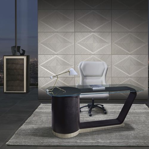 Moderner Schreibtisch - SC32 CENTURY - CARPANELLI - Holz / Glas / Leder