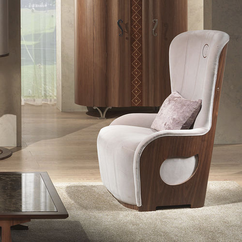 Moderner Sessel - PO62 GALILEO  - CARPANELLI - Leder / Holz