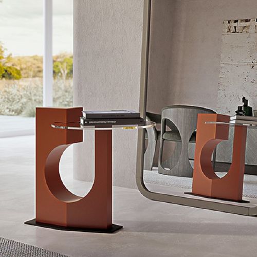 Moderner Lampentisch - TL75B SEE YE LACCATO - CARPANELLI - lackiertes Holz / Glas / Gestell aus Metall