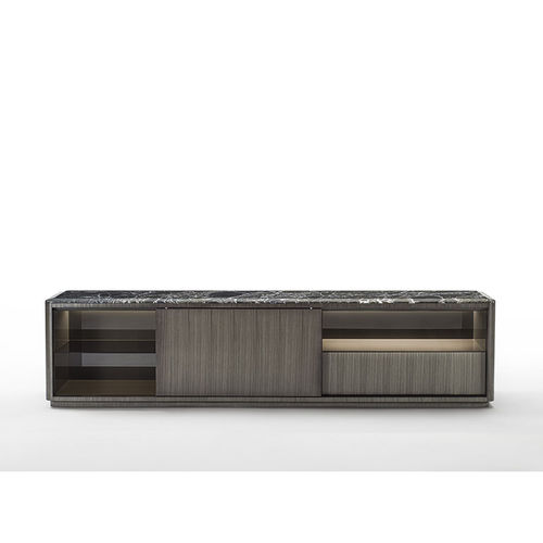 Modernes Sideboard - CR77 DAFNE - CARPANELLI - Holz / Marmor / mit Regal