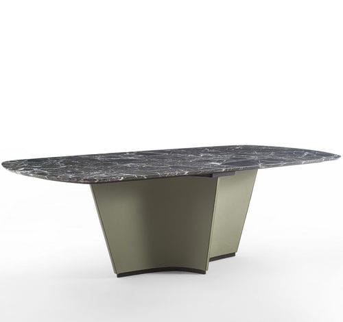 Moderner Esstisch - TA73 SAIL - CARPANELLI - Holz / Marmor / Leder