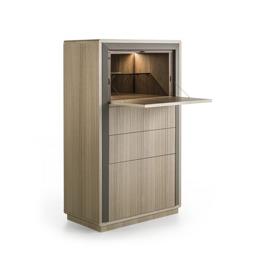 Hohes Sideboard - MB69B GALILEO LUX - CARPANELLI - modern / Eukalyptusholz / mit Schubladen